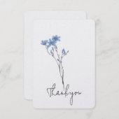 Blue Flower Stem bedankt (Voorkant / Achterkant)