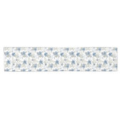 Blue Flower Table Runner Korte Tafelloper (Horizontaal)