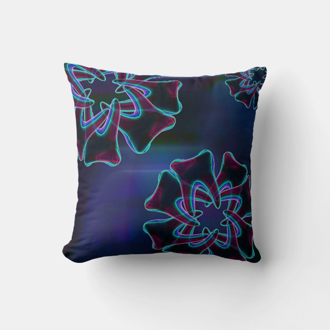 Blue Flower Tooth Design Dentiste Coussin (Recto)