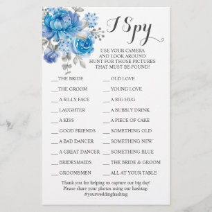 Blue Flower Weddenschappen Reception I Spy Game Ca Flyer