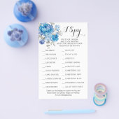 Blue Flower Weddenschappen Reception I Spy Game Ca Flyer (Enkel)