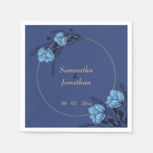 Blue Flower Wedding Servet