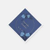 Blue Flower Wedding Servet (Hoek)