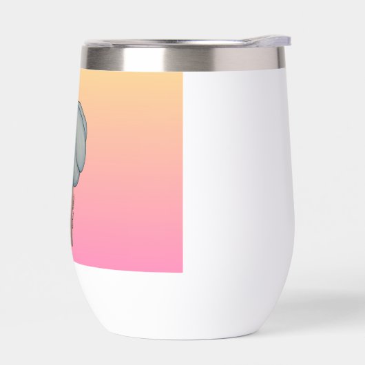 Blue flower with pink background (Gauche)