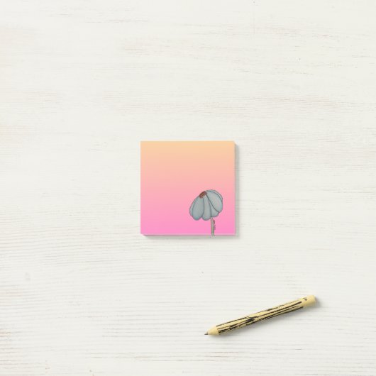 Blue Flower with Pink Background Post-it® Notes (Op bureau)