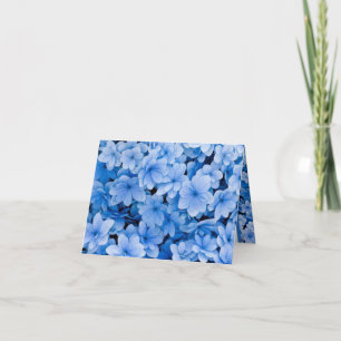 Blue Flowered Notecards Bedankkaart
