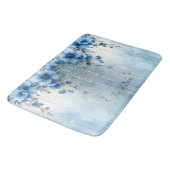 Blue Flowers and Pearls Bath Mat (Gekanteld)