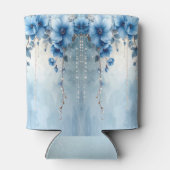 Blue Flowers and Pearls Can Cooler (Achterkant)