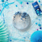 Blue Flowers and Pearls Papieren Kommen (Feest)