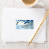 Blue Flowers and Pearls Return Address Label (Insitu)