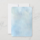 Blue Flowers and Pearls RSVP Card (Dos)