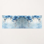 Blue Flowers and Pearls Yoga Mat (Voorkant (horizontaal))
