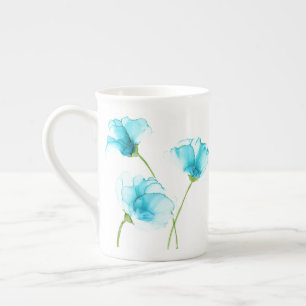 Blue Flowers Bone China Mok