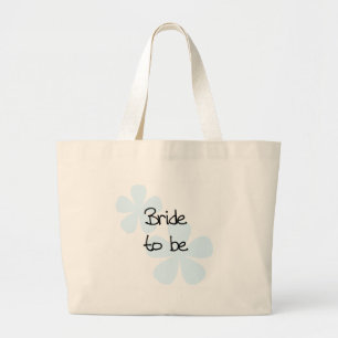 Blue Flowers Bride om te worden Grote Tote Bag