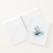 Blue Flowers College Ruled Notebook Notitieboek (Binnen)