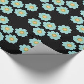 Blue Flowers Daisy Blossom  Cadeaupapier (Hoek)