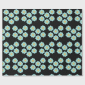 Blue Flowers Daisy Blossom  Cadeaupapier (Vlak)