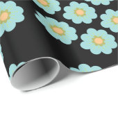 Blue Flowers Daisy Blossom  Cadeaupapier (Rol Hoek)