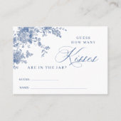 Blue Flowers Devinez Combien De Baisers Jeu Carte (Devant)