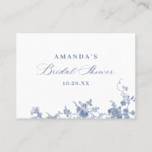 Blue Flowers Devinez Combien De Baisers Jeu Carte (Dos)