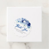 Blue Flowers Elegant Baby shower dank u Bedankjes Labels (In situ)