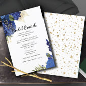 Blue Flowers Elegant Bridal Brunch Menu