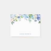 Blue Flowers hydrangea Personalized Post-it Notes (Voorkant)