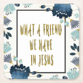 Blue Flowers Hymn Onderzetter (Voorkant)