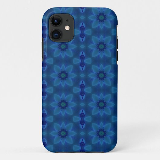 Blue Flowers Iphone case (Achterkant)
