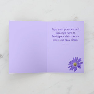 Blue Flowers Kaart Daisy Wenskaart Blank
