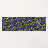 Blue Flowers Natuur Pattern Personalized Yogamat (Voorkant (horizontaal))