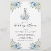 Blue Flowers Nautical Wedding Shower (Voorkant)