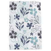 Blue Flowers Patroon Medium Cadeauzakje (Voorkant)