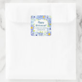 Blue Flowers Retirement Party voor Label (Tas)