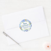 Blue Flowers Retirement Party voor Label (Envelop)