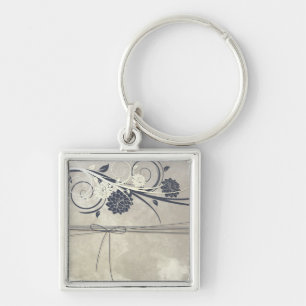 Blue Flowers Sleutelhanger