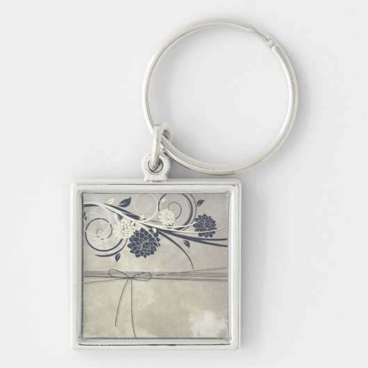 Blue Flowers Sleutelhanger (Voorkant)
