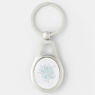 Blue Flowers Sleutelhanger