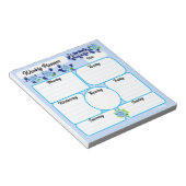 Blue Flowers Weekly Planner Notitieblok (Schuin)