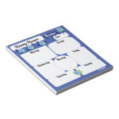 Blue Flowers Weekly Planner Notitieblok (Schuin)