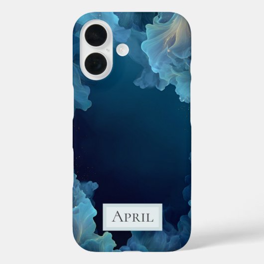 Blue Flowing Abstract  Case-Mate iPhone Case (Achterkant)