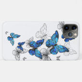 Blue Flying Butterflies Morpho Case-Mate iPhone Case (Achterkant (horizontaal))
