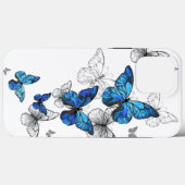 Blue Flying Butterflies Morpho Case-Mate iPhone Case (Achterkant (horizontaal))