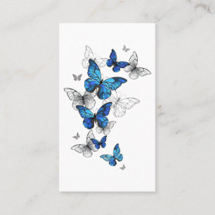 Blue Flying Butterflies Morpho Contactkaartje