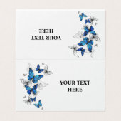 Blue Flying Butterflies Morpho Kaart (Buitenkant ongevouwen)