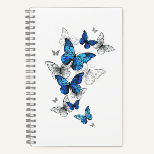 Blue Flying Butterflies Morpho Notitieboek