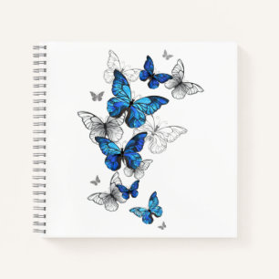 Blue Flying Butterflies Morpho Notitieboek