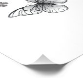 Blue Flying Butterflies Morpho Perfect Poster (Hoek)