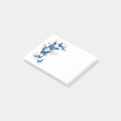 Blue Flying Butterflies Morpho Post-it® Notes (Schuin)