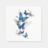 Blue Flying Butterflies Morpho Servet (Voorkant)